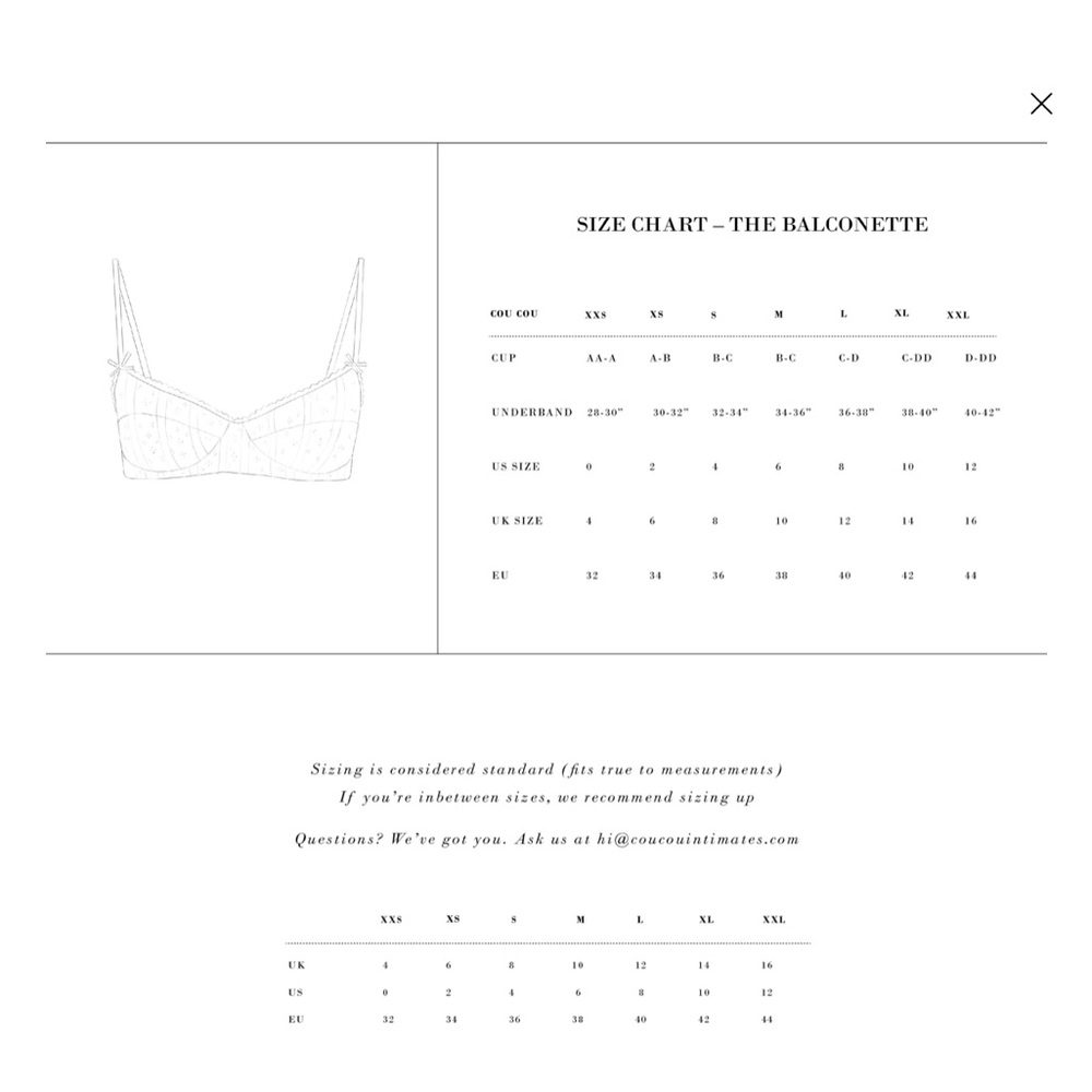 cou cou intimates the balconette XXS - Picture 2 of 6